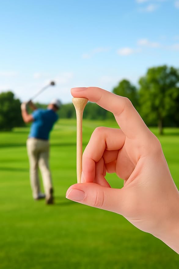 150 Pcs Bamboo Golf Tees 3 1/4 Inch, 83mm (3.25") Bamboo Tees, Friendly Biodegradable, Long and Tall Golf tees, More Durable and Stable, Ideal for Beginner