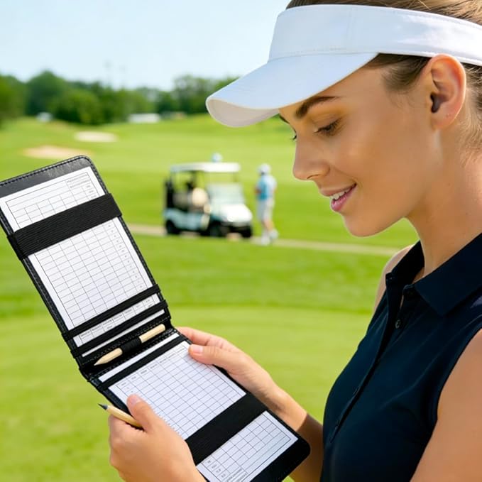 Personalized Golf Scorecard Holder – Custom Golf Score Card Cover with Pen Loop, Durable Lightweight Golf Accessory, Perfect Golf Gift for Men, Youth & Coaches
