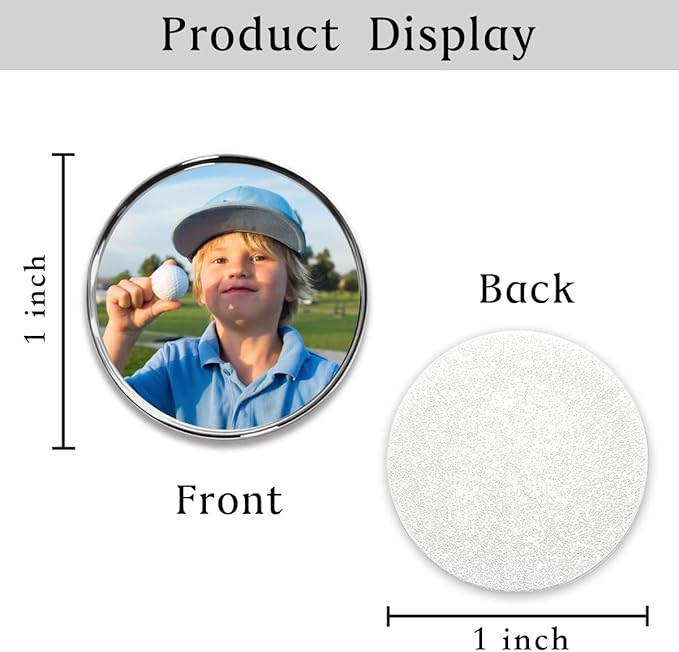 Personalized Golf Ball Marker Hat Clip – Custom Magnetic Ball Marker with Your Photo, Name, Logo or Initials – Unique Golf Gift for Men, Dad, Coach, Golfer