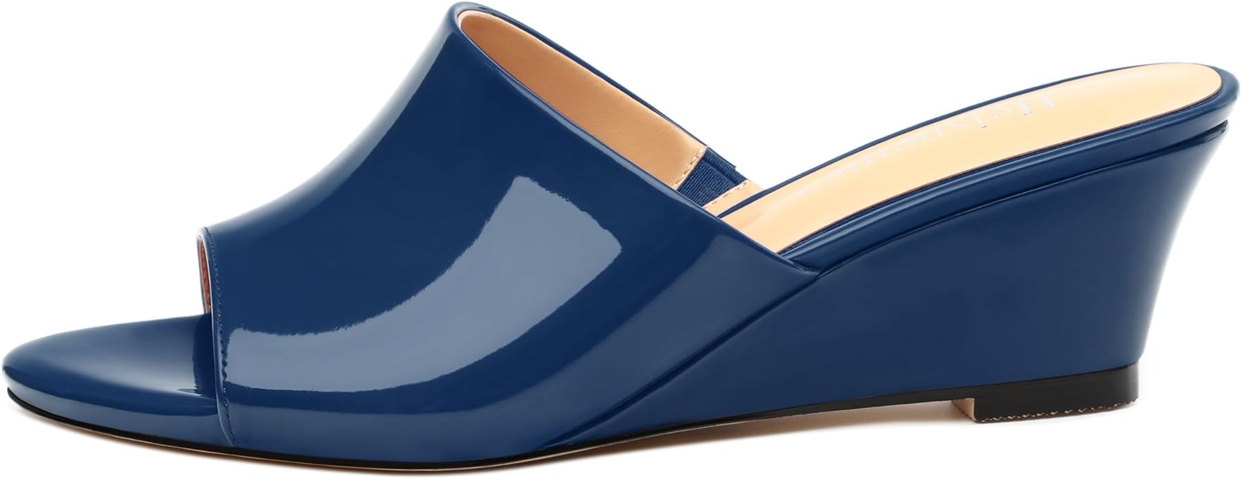 Wedge Sandals for Women Open Toe Wedge Heels Womens Matte High Heel Sandal Round Toe Heeled Wedge Sandals Slip on Casual shoes 2 inch