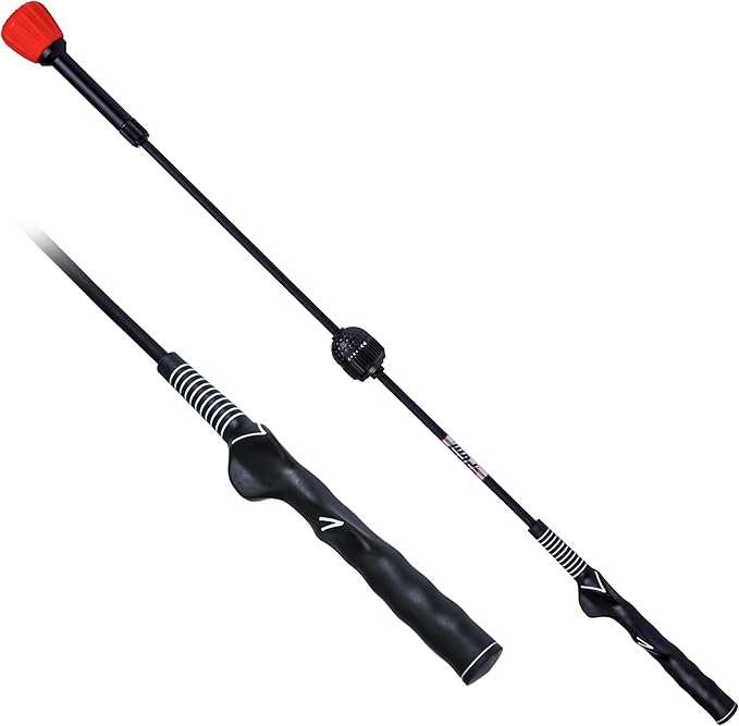 PGM Golf Swing Trainer Aid - Golf Swing Training Aid Golf Practice Warm-Up Stick for Strength Flexibility and Tempo Training -Suit for Practice Chipping Hitting Golf Accessories