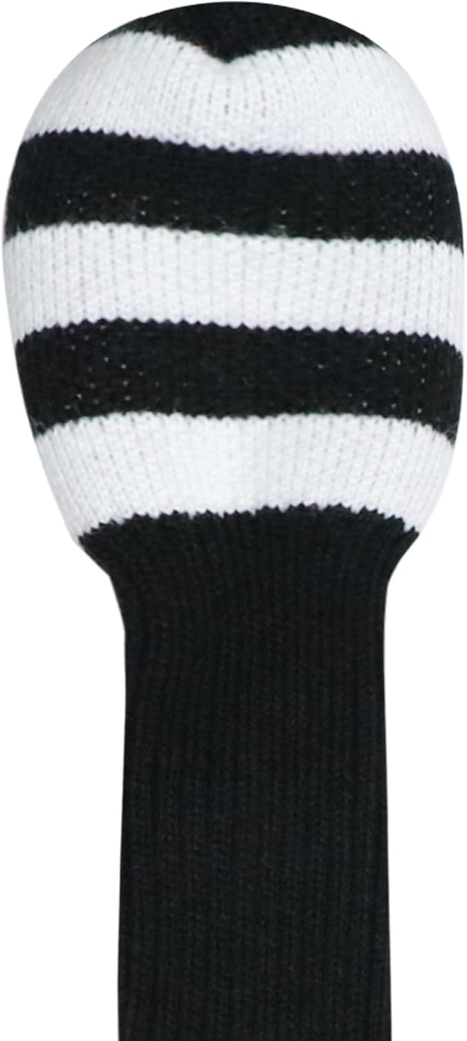 LeFeng 3Pcs Golf Club Covers, Knitted Golf Club Covers for 460cc Driver Fairway Woods and Hybrid