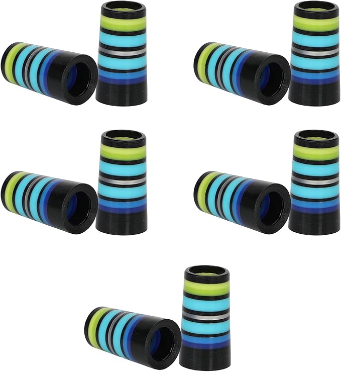 10 Pcs Golf Ferrules,Golfing Club Ferrules Colorful Golfing Iron Ferrules Fit 0.35Inch Tapered Steel Shafts