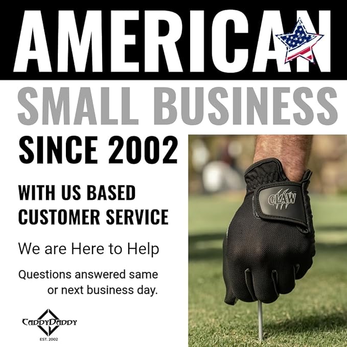 CaddyDaddy Claw Golf Gloves for Men | Flex-Mesh Design for Cool Ventilation | Lasts 3-5 Times Longer Than Leather | Silicone-Web Coating for Maximum Grip | Machine-Washable