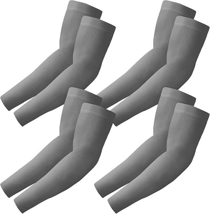4 Pairs Arm Sleeves to Cover Arms for Men & Women,UV Sun Protection,Cooling Sports Compression,Tattoo Cover Up Sleeve