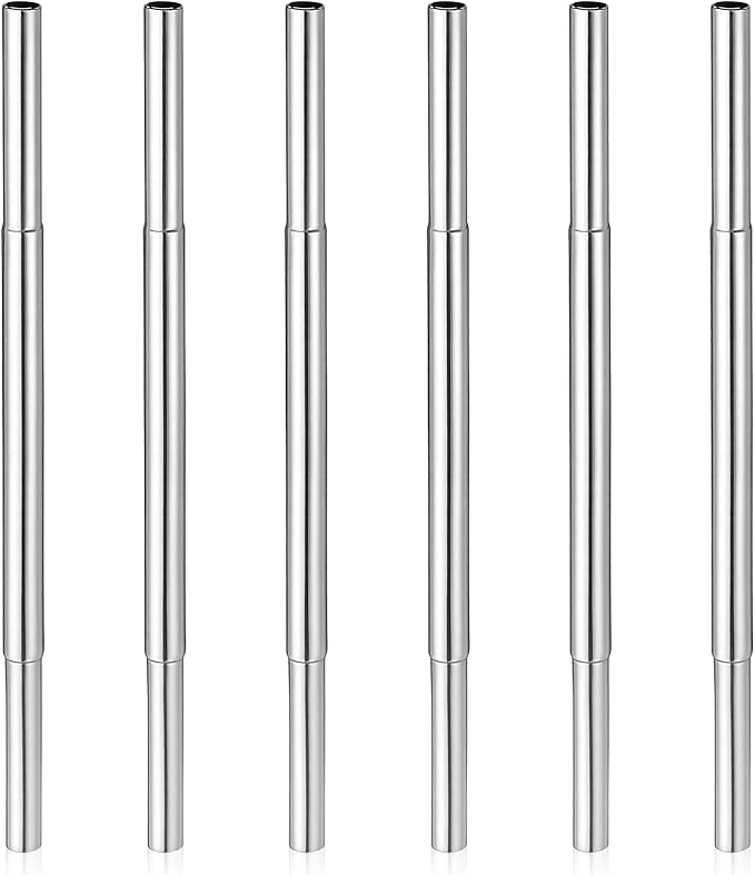 6Pcs Golf Club Extension Steel Shaft, for Iron Wooden Golf Repair and Replacement of Equipment Parts