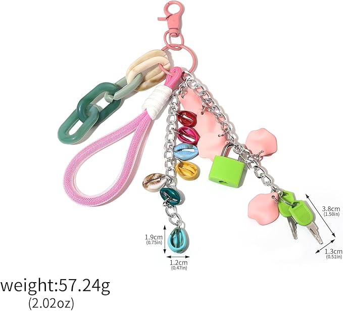 Tote Bag Purse Charms for Handbags - Cute Keychain, Y2K Rope Key Chain Accessories - Designer Jewelry Gift for Women
