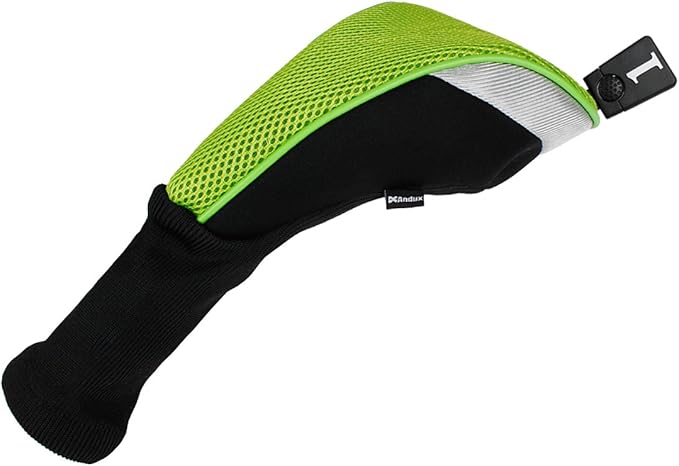 Andux 5pcs/Set Mesh Golf 460cc Driver Fairway Wood Club Head Covers Long Neck with No. Tags