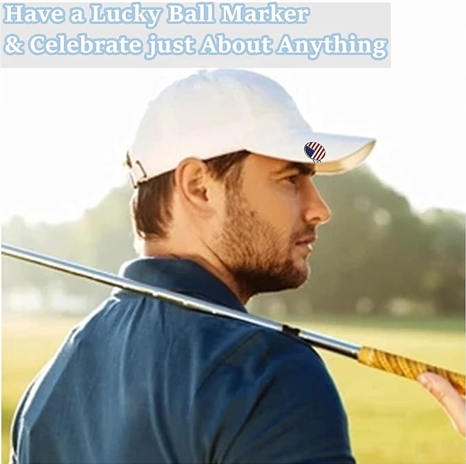 FINGER TEN Golf Ball Marker with Hat Clip Markers Assorted Patterns Value Gift Set Mark Golf Divot Tool Accessories for Men Women Kids