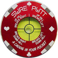 Sure Putt Pro - Golf Putting Aid & Green Reader - Red Poker Chip