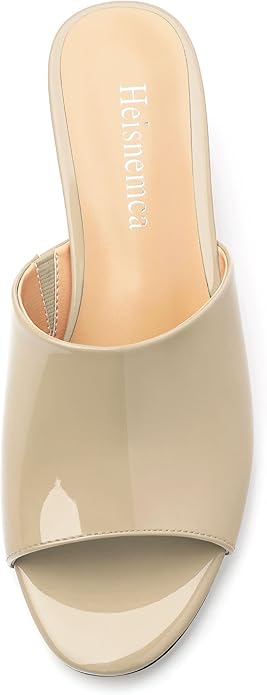 Wedge Sandals for Women Open Toe Wedge Heels Womens Matte High Heel Sandal Round Toe Heeled Wedge Sandals Slip on Casual shoes 2 inch