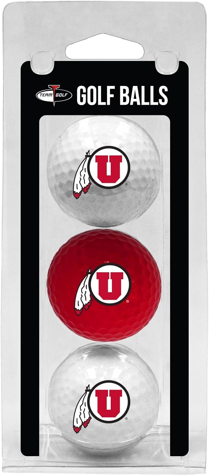 Team Golf NCAA Regulation Size Golf Balls, 3 Pack, Full Color Durable Team Imprint