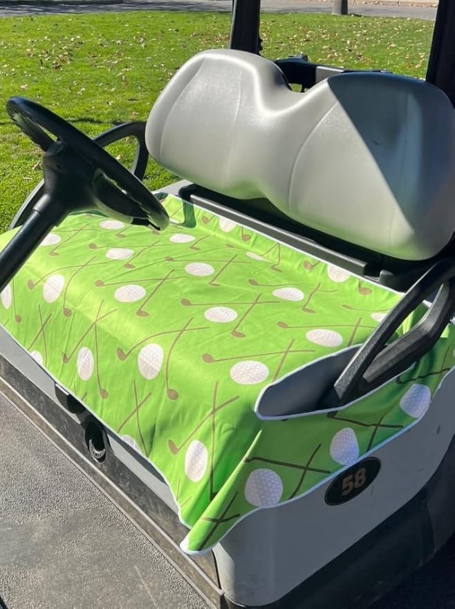 | Microfiber Golf Cart Seat Cover | Lightweight Golf Blanket | Portable | Sports | Golf Accessories | Club Car | EZGO