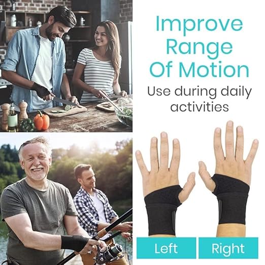 Vive Wrist Wrap Braces (2 Pack) - Tendonitis Support for Carpal Tunnel Arthritis - Sprained Pain Protection Sleeve - Weightlifting & Calisthenics Compression Stabilizer for Women, Men - Adjustable