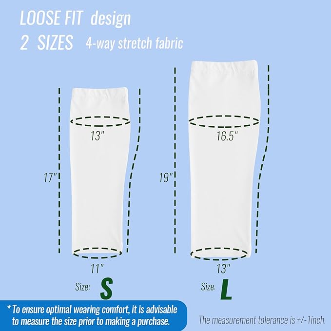 UPF 50+ Sun Protection Arm Sleeves Elastic band Adjustable Cuff Loose Fit Non-Sticky Airflow Friendly Outdoor