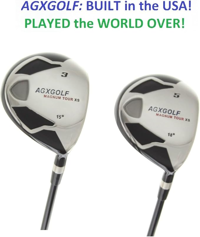 Men's Magnum 3 + 5 Fairway Woods Set: Graphite Shafts + Head Covers Right Hand, Cadet, Regular or Tall Length, Senior, Regular or Stiff Flex