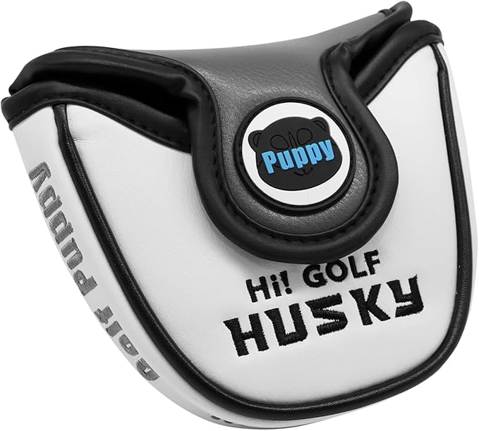 Lovely Golf Mallet Putter Cover Head Cover Headcover, Magnetic Putter Cover Mallet for Men, PU Leather Golf Club Cover Protection, Golf Mallet Putter Headcover for Golf Clubs