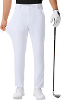 QPNGRP Men's Golf Pants 30"/32"/34" Inseam Lightweight Stretch Work Dress Pants