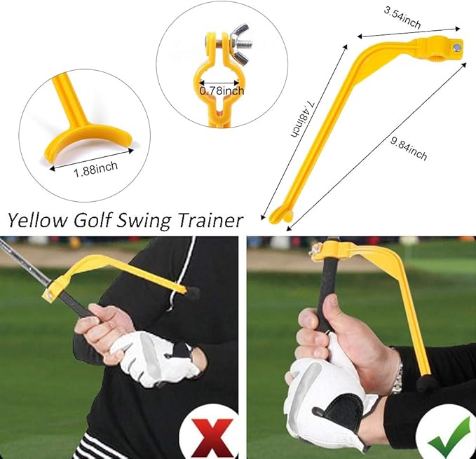 Amy Sport Golf Swing Training Aid Wrist Hinge Adjustable Arm Band with Hanger Smartball Connection Band for Correction, Men Women Ball Between Arms Practice Tool