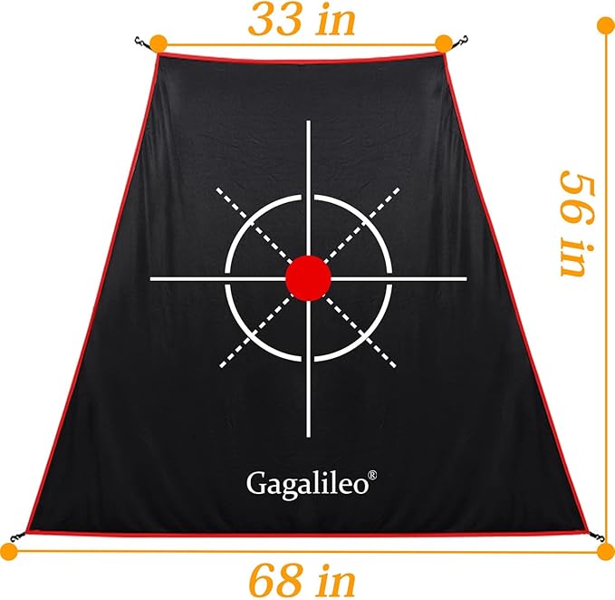Gagalileo Golf Target Cloth: Protective Net Portable Easy Setup with S-Hooks & Ropes Indoor Outdoor Practice All Golfers Training Accuracy for Backyard Garage