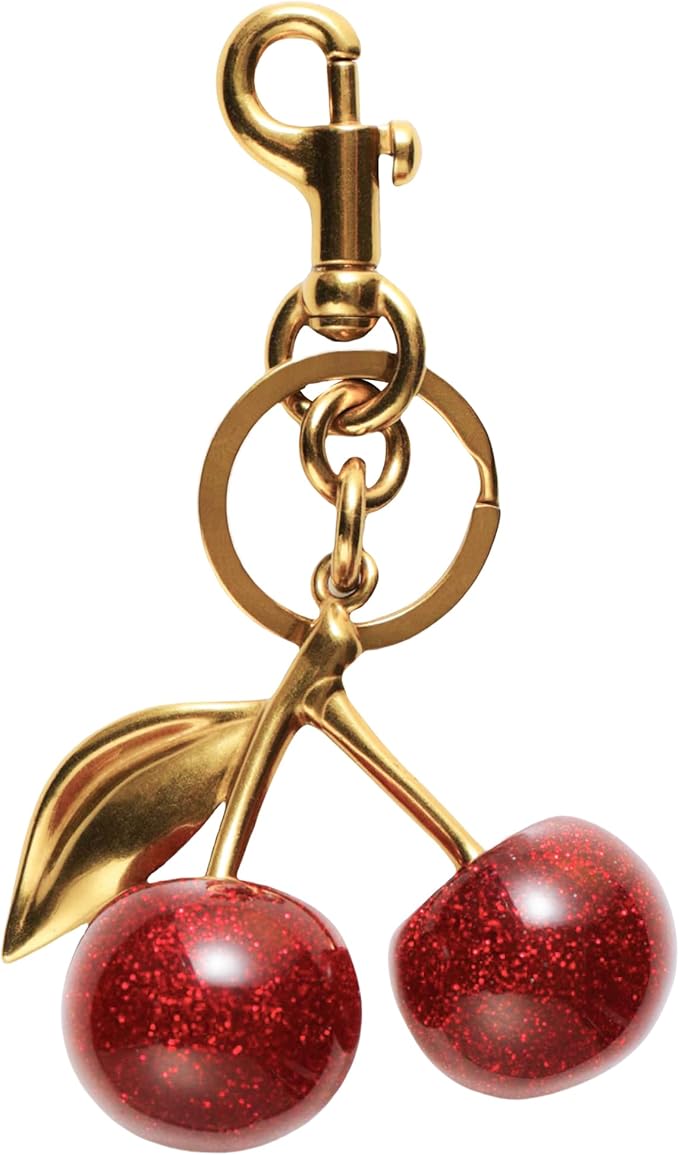 Cherry Bag Charm for Handbag, Big-Apple Strawberry Fruit Bag Charm Cherry Car Accessories KeyChain
