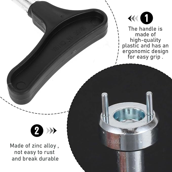 Mozeat Lens Golf Shoe Spikes Wrench Stainless Steel Multifunction Golf Shoes Cleat Wrench Adjustment Cleat Key Universal Spike Shoes Replacement Tool