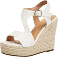 Women's Wedge Sandals, Espadrille Platform Summer Sandals, Wedge Ankle Strap Open Toe Sandals