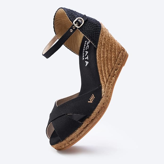 VISCATA Aiguablava Canvas Wedges with Ankle Strap