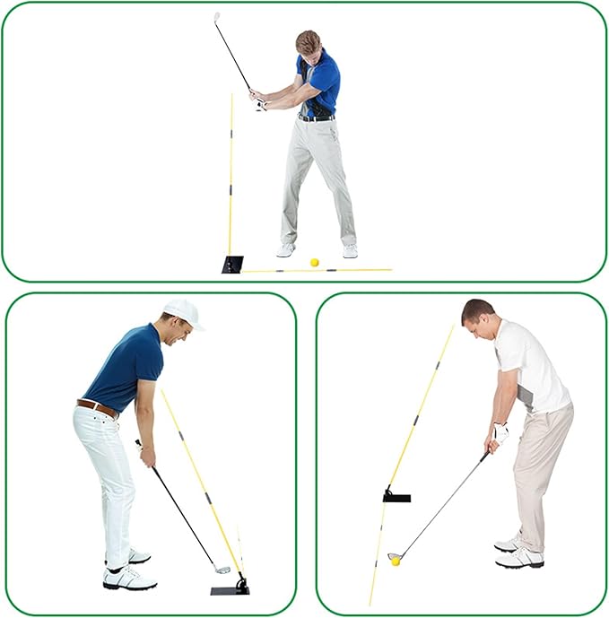 Golf Alignment Stick - Angle Holder, Swing Plane Trainer Plate, Adjustable Practice Tool, Durable Training Equipment | Professional Golf Swing Aid for Men, Women, Outdoor Practice Range, Accuracy