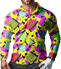 Men's Long Sleeve Golf Shirt Quick Dry 3 Button Work Fishing Outdoor Casual Collar Shirt