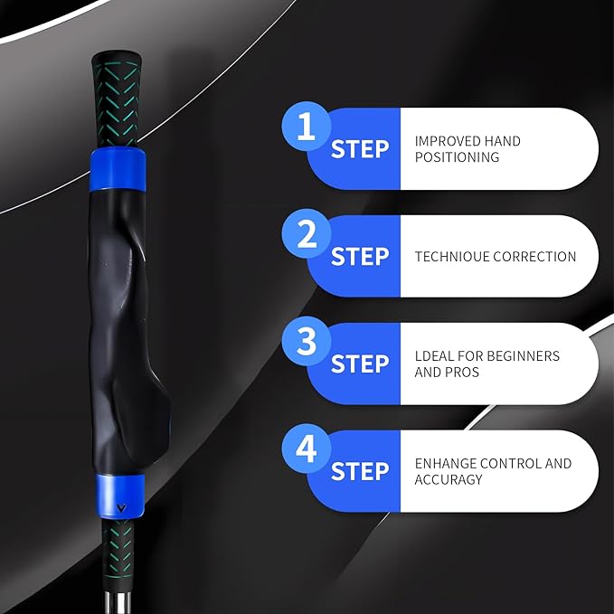 Golf Grip Trainer for Correct Hand Position Golf Training Aid Practice Kit for Right Handed PlayersTrainer Grip for Golf Clubs to Improve Swing Consistency