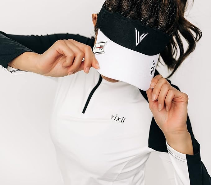 S.M.A.R.T. Golf Ball Marker - 1.25" x 1.25" Triple Track Golf Ball Alignment Marking Tool, U-Shaped Marking Stencil for Perfect Alignment and Identification Tool with Magnetic Clip - White