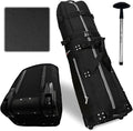 CaddyDaddy First Class Military Grade Ballistic Nylon Travel Cover with EVA Dense Foam Top Padding 2 Year Full Replacement Coverage Self Standing Base XL Wheels Case for Transporting Clubs on Airlines