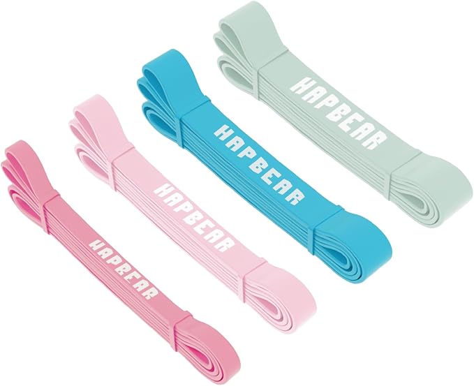 HAPBEAR Pull Up Assistance Bands Set of 5 - Resistance Bands for Working Out, Stretching, Physical Therapy, Muscle Training