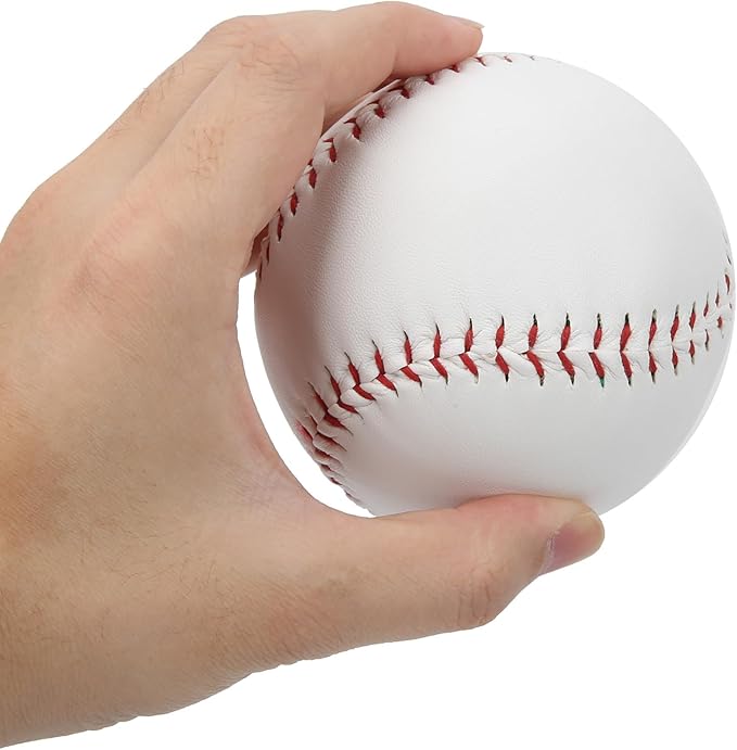 Practice Softballs, 12 Inch Official Size and Weight Slowpitch Softballs, PU Surface Cork Core Training Softballs for Games, Practice and Training 2 Pack