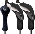 Golf Club Head Covers for Woods and Driver Hybrids Fairway Value Pack Protective Clubs Headcovers with Interchangeable No.Tags 1 3 5