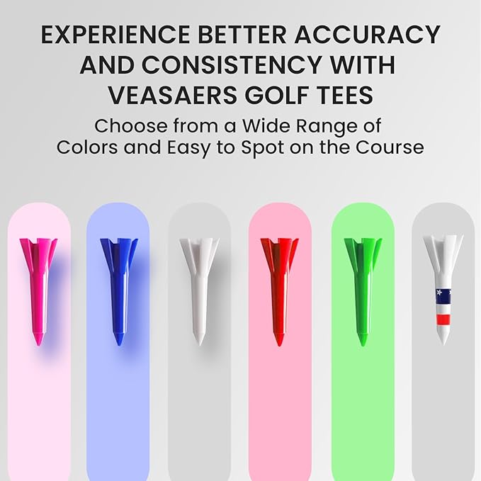 Golf Tees Plastic 1 1/2 inch Value 300 600 Pack, Upgrade More Unbreakable Bulk Stable Reduce Friction Side Spin Tee for Men Women Ladies