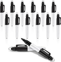 12 Pcs Mini Permanent Markers with Golf Keychain Clips for Nurses Badge Quick Drying Fine Point Ink Pens for Office Outdoor Activities