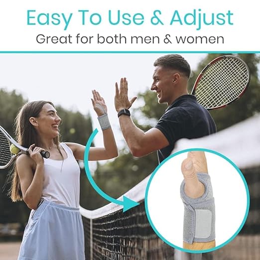 Vive Wrist Wrap Braces (2 Pack) - Tendonitis Support for Carpal Tunnel Arthritis - Sprained Pain Protection Sleeve - Weightlifting & Calisthenics Compression Stabilizer for Women, Men - Adjustable