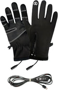 Heated Gloves for Men Women, Fast Heating Fleece Interior Gloves, Windproofing Winter Outdoor for Skiing Cycling Golf Hiking