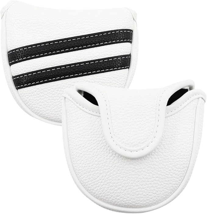 Golf Club Covers,4pcs or 1pc Golf Headcovers for Woods and Driver Fairway Hybrids Women Men - Premium PU Leather with Interchangeable Tags & Magnetic Blade and Mallet Putter Covers