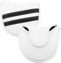 Golf Club Covers,4pcs or 1pc Golf Headcovers for Woods and Driver Fairway Hybrids Women Men - Premium PU Leather with Interchangeable Tags & Magnetic Blade and Mallet Putter Covers