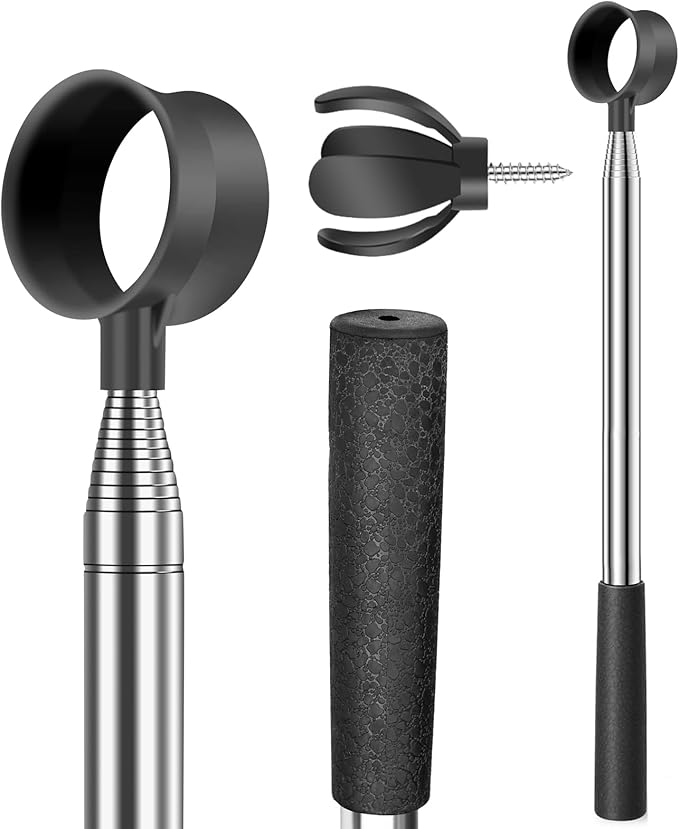 Golf Ball Retriever for Water Telescopic, 9Ft/12Ft Stainless Steel Ball Retriever Tool Golf Ball Grabber