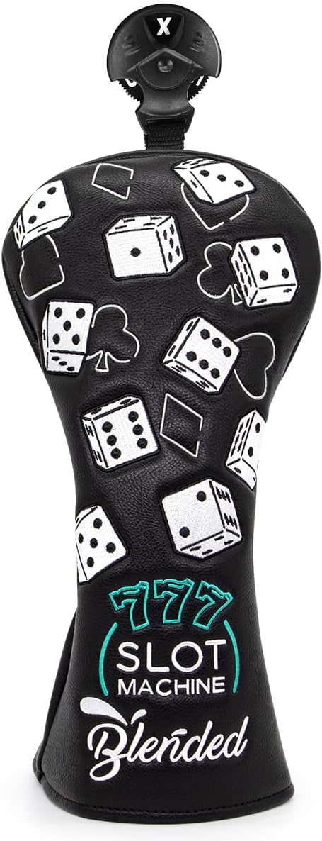 Golf Club Covers Lucky 777 Blade Putter Headcover Golf Driver Covers Fairway Wood Headcover Hybrid Head Cover Blade Putter Cover Leather 3 Wood Headcovers Golf Headcovers for All Brand