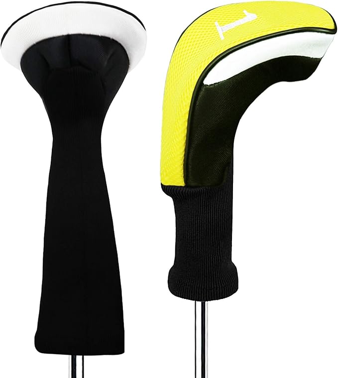 Golf Club Head Covers for Woods and Driver Hybrids Fairway Value Pack Protective Clubs Headcovers with Interchangeable No.Tags 1 3 5