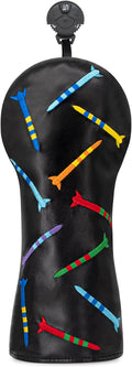 Colorful Nails Style Golf Half Mallet Putter Cover Headcover, Golf Putter Club Cover Magnetic Golf Head Covers Headcovers Club Protective Equipment