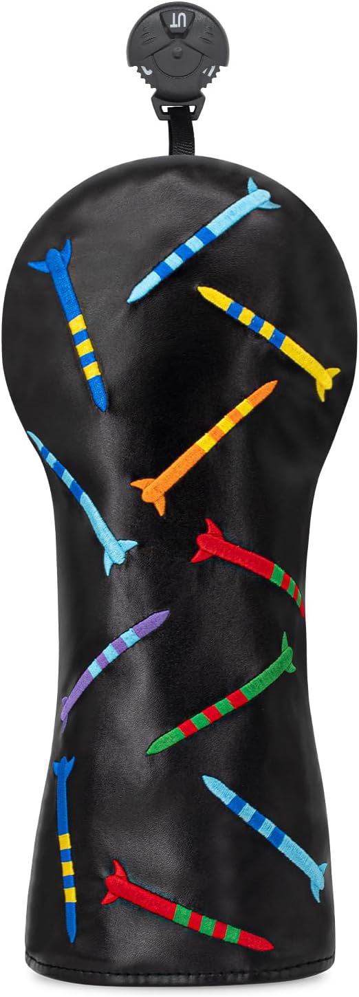 Colorful Nails Style Golf Half Mallet Putter Cover Headcover, Golf Putter Club Cover Magnetic Golf Head Covers Headcovers Club Protective Equipment