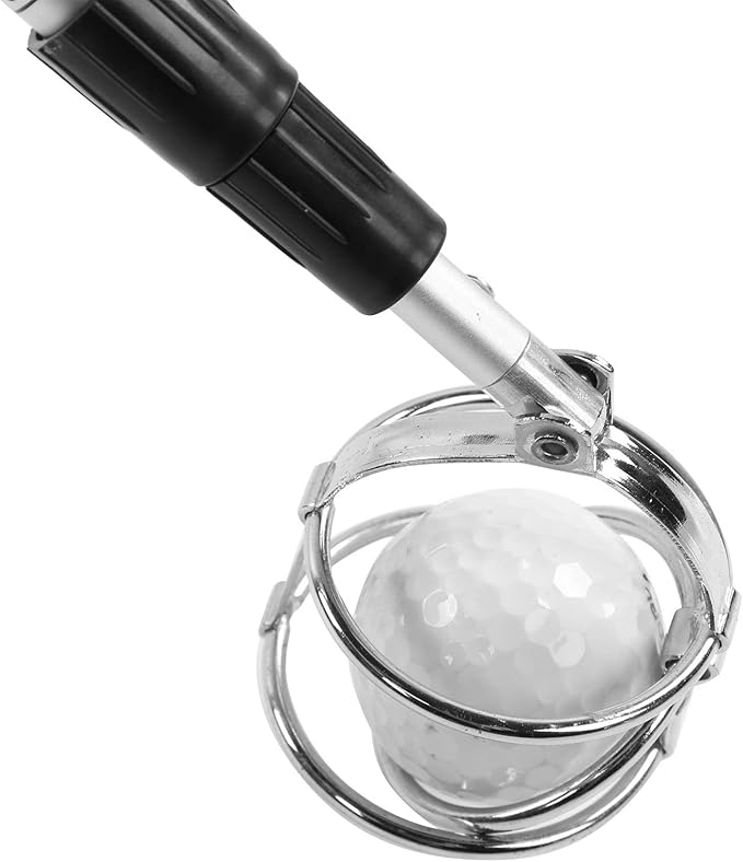 3 Section Telescopic Golfball Scooper Aluminium Alloy Ball Pick Up Stadium Supplies