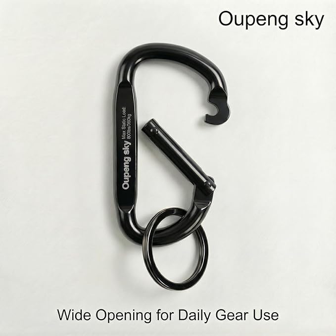 Carabiner Clip - Heavy Duty Carabiners Carabeaner D Ring Shape,Key Chain Clip Hook,Keychain Clip,Multipurpose for Camping, Hiking,Backpacking or Other Outdoor Activities.