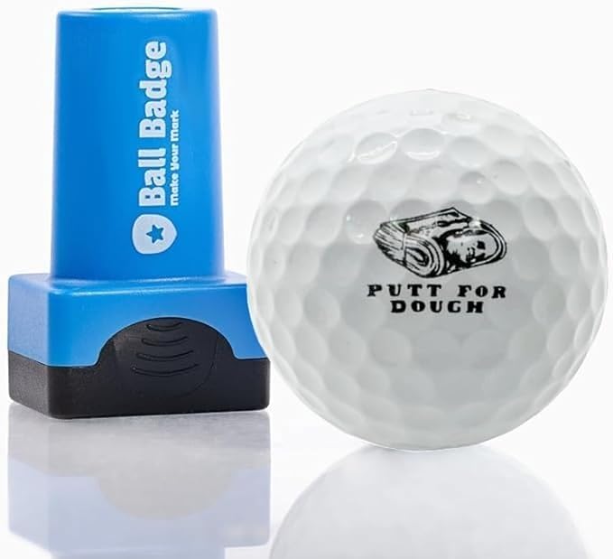 Ball Badge - Golf Ball Stamp (The Golf Series), Golf Ball Marker, Reusable Golf Ball Marking Tool to Identify Golf Balls